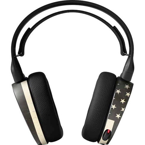 Black & White USA Flag SteelSeries Arctis 3 Skin